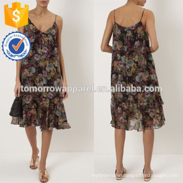 New Fashion Multi Black Shadow Rose Floral Dress Manufacture Wholesale Fashion Women Apparel (TA5292D)